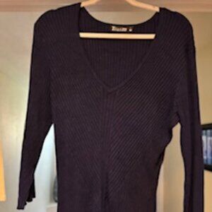 New York and Company Navy Blue Tunic Top XL